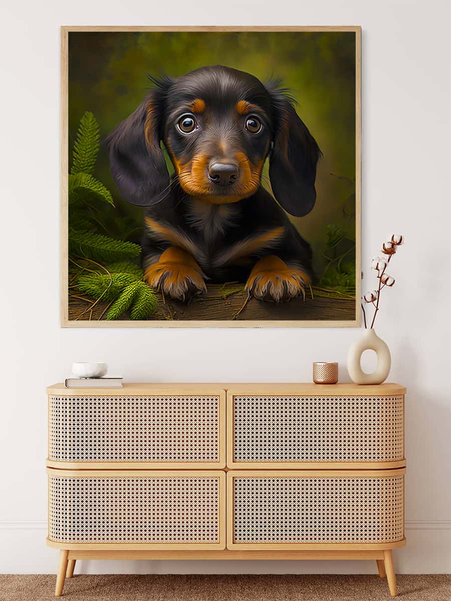 Dachshund look — Diamond Painting Kit, product view 3