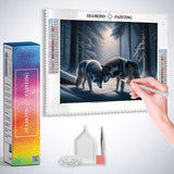 Wolves Following a Scent — Diamond Painting Kit, product view 3