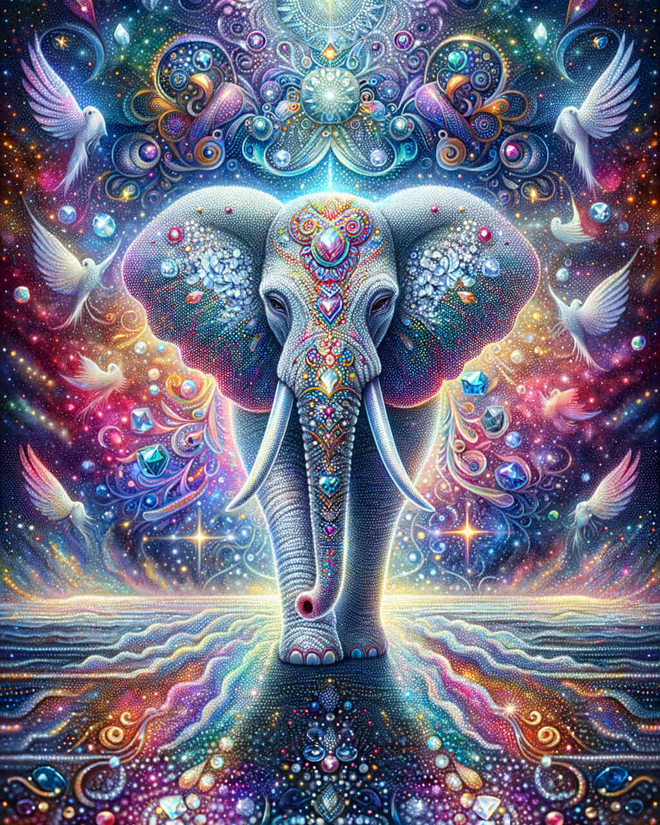 Pattern elephant — Diamond Painting Kit design