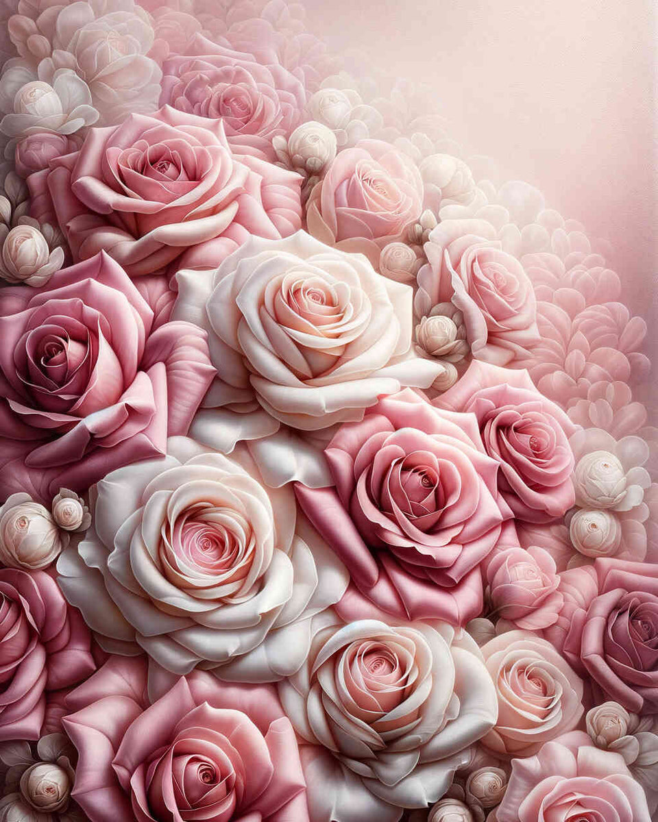 Bouquet of roses in pink — Diamond Painting Kit design