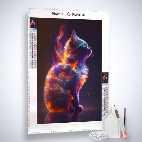 Rainbow Cat — AB Diamond Painting Kit, product view 2