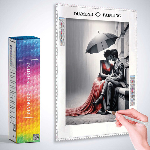 Couple on the wall — Diamond Painting Kit, product view 3