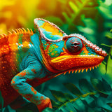 Chameleon in the rainforest — AB Diamond Painting Kit design