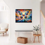 Colorful butterfly on colorful background — Diamond Painting Kit, product view 2