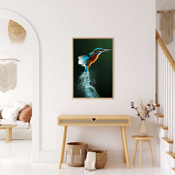 Kingfisher out of the water — Diamond Painting Kit, product view 3
