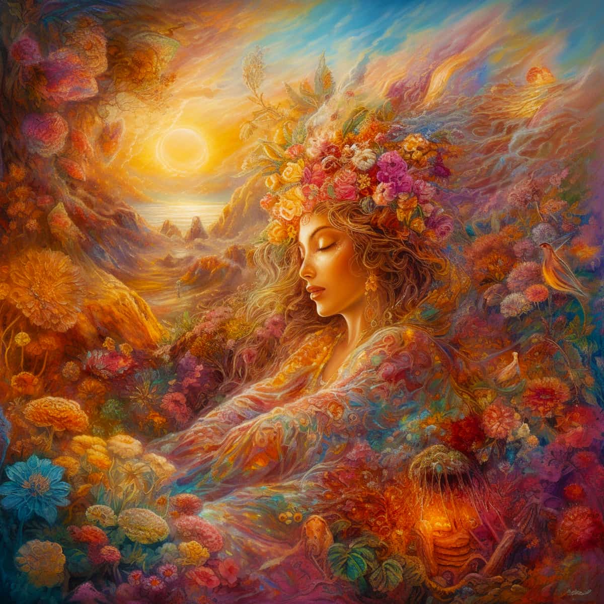Miss in the nature — Diamond Painting Kit design