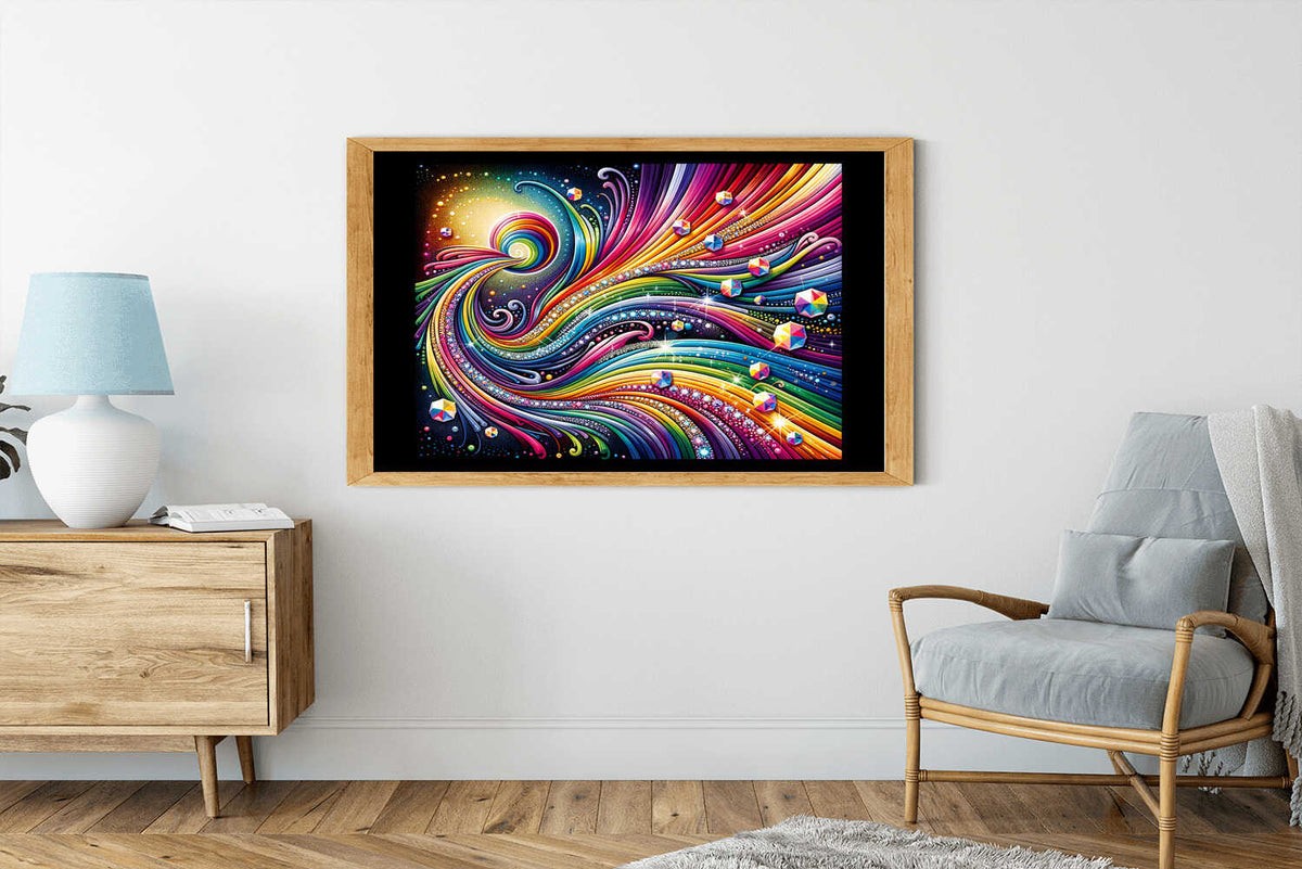 Vibrant Abstract Love — Diamond Painting Kit, product view 2