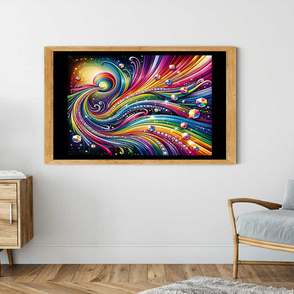 Vibrant Abstract Love — Diamond Painting Kit, product view 2