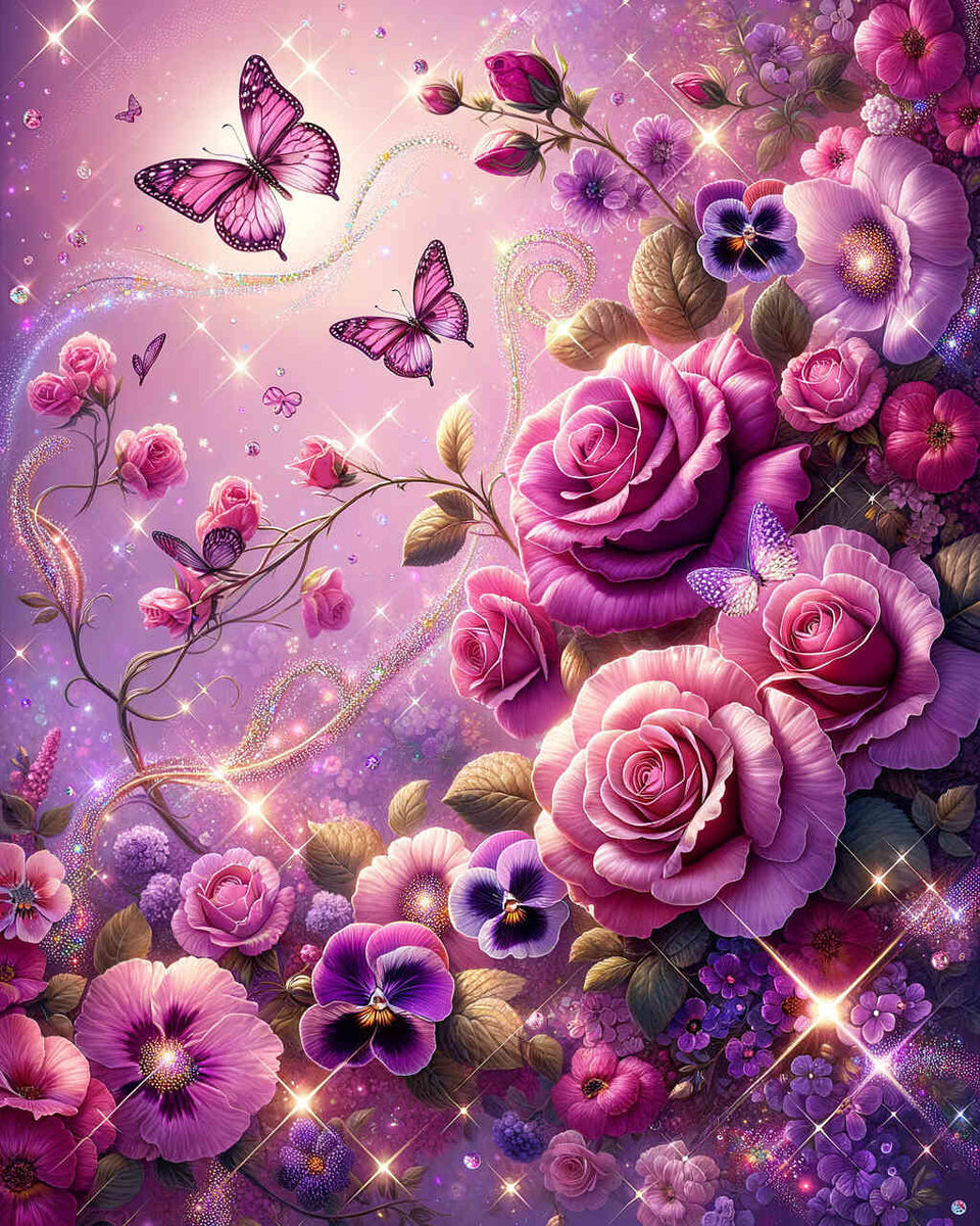 Rose tendril — Diamond Painting Kit design