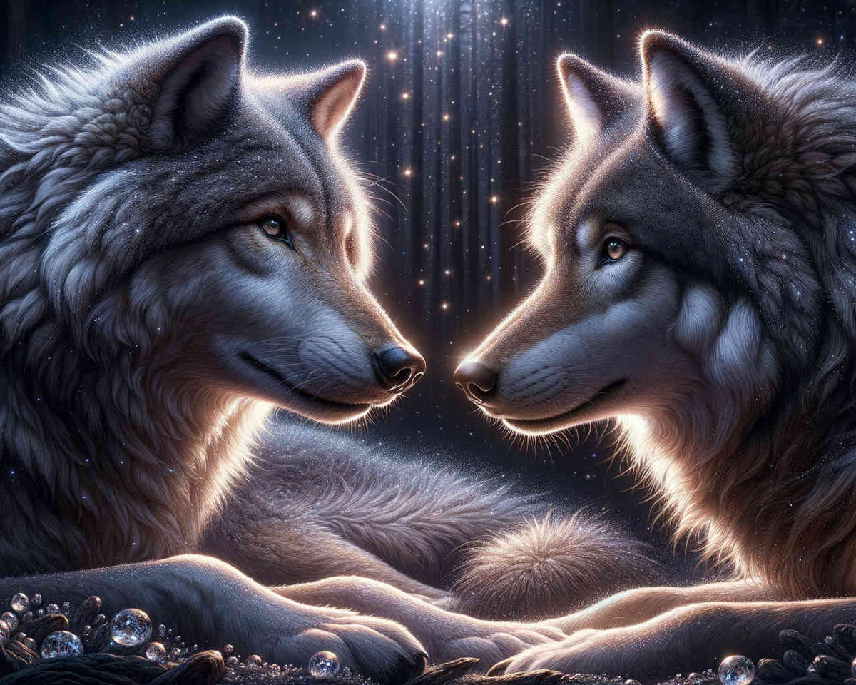 Wolf Friendship — Diamond Painting Kit design