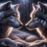 Wolf Friendship — Diamond Painting Kit design