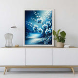 Orchid in blue — Diamond Painting Kit, product view 2