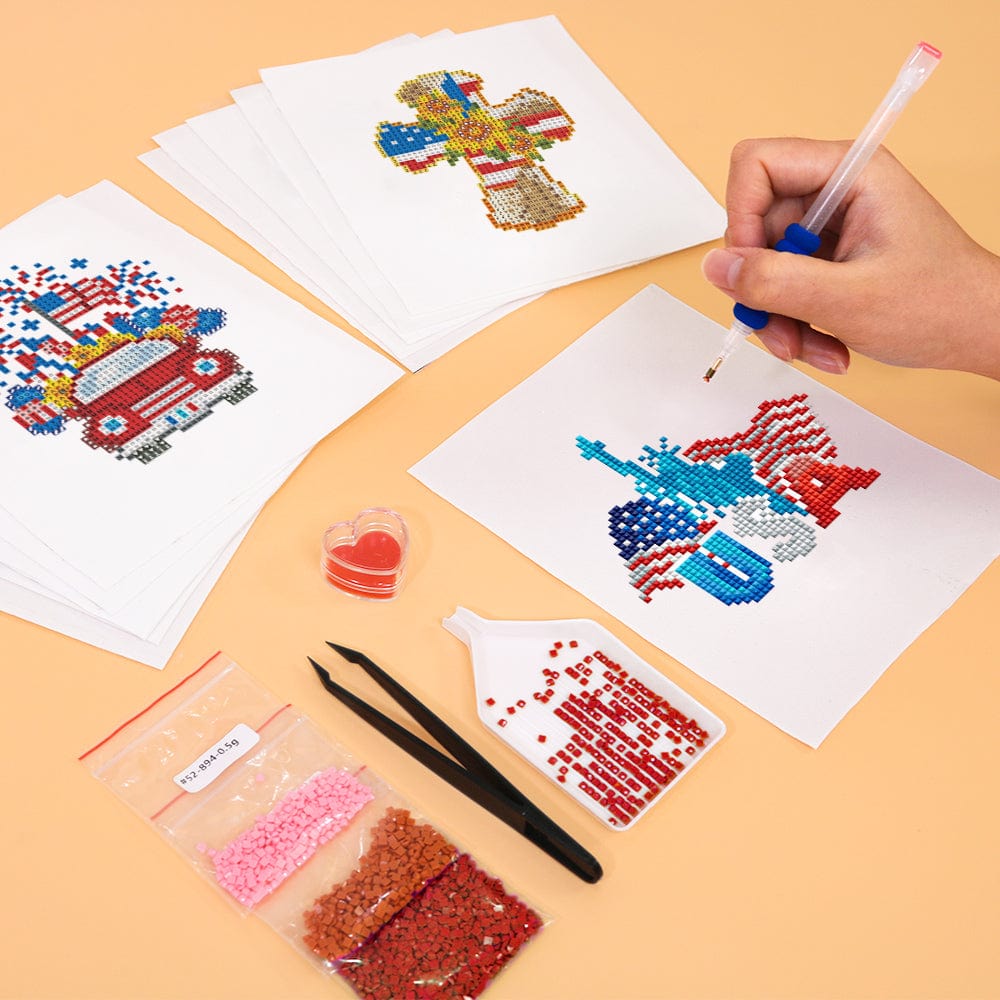 USA Collection, Set of 12 — Mini Diamond Painting Set, product view 4