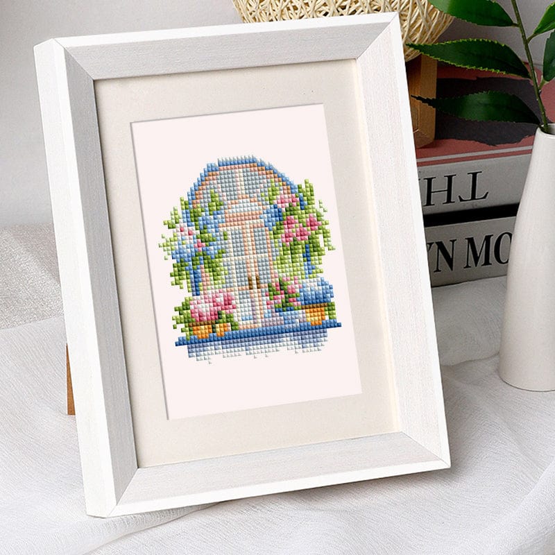 Floral Windows, Set of 12 — Mini Diamond Painting Set, product view 3