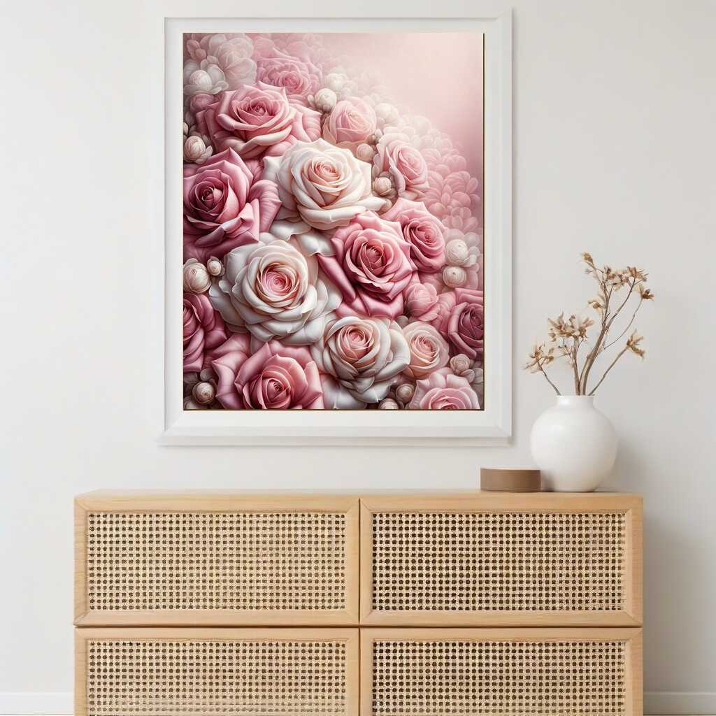 Bouquet of roses in pink — Diamond Painting Kit, product view 2