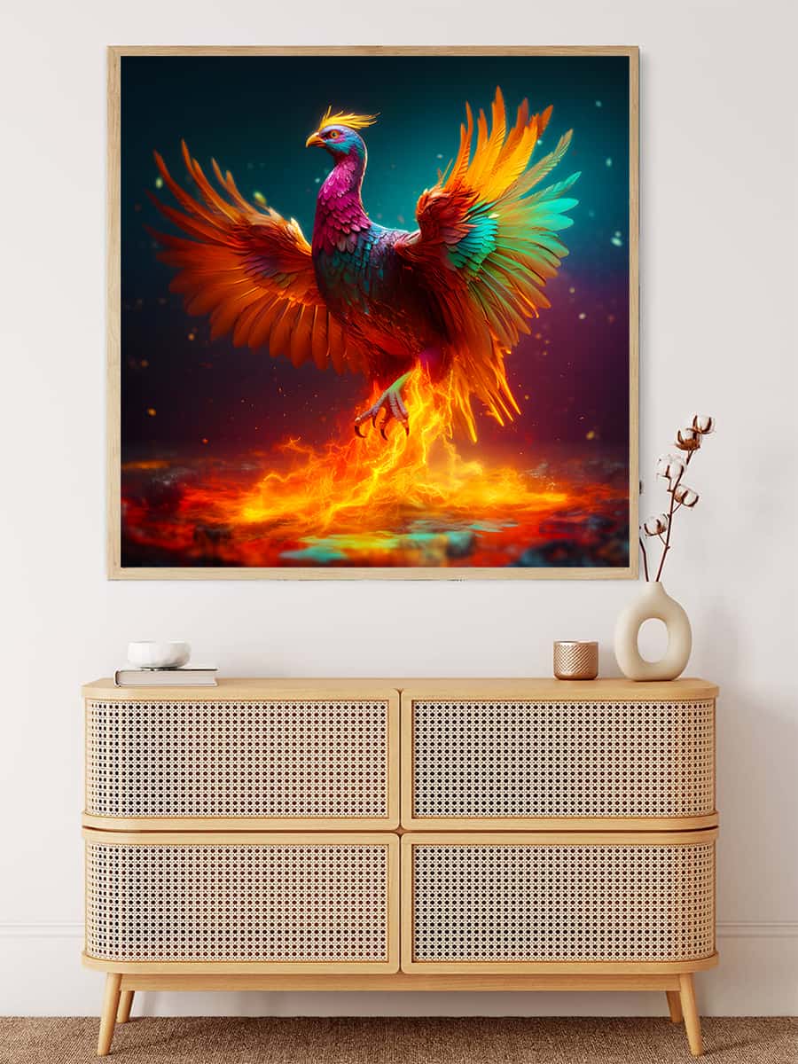 Enchanting Phoenix — AB Diamond Painting Kit, product view 3