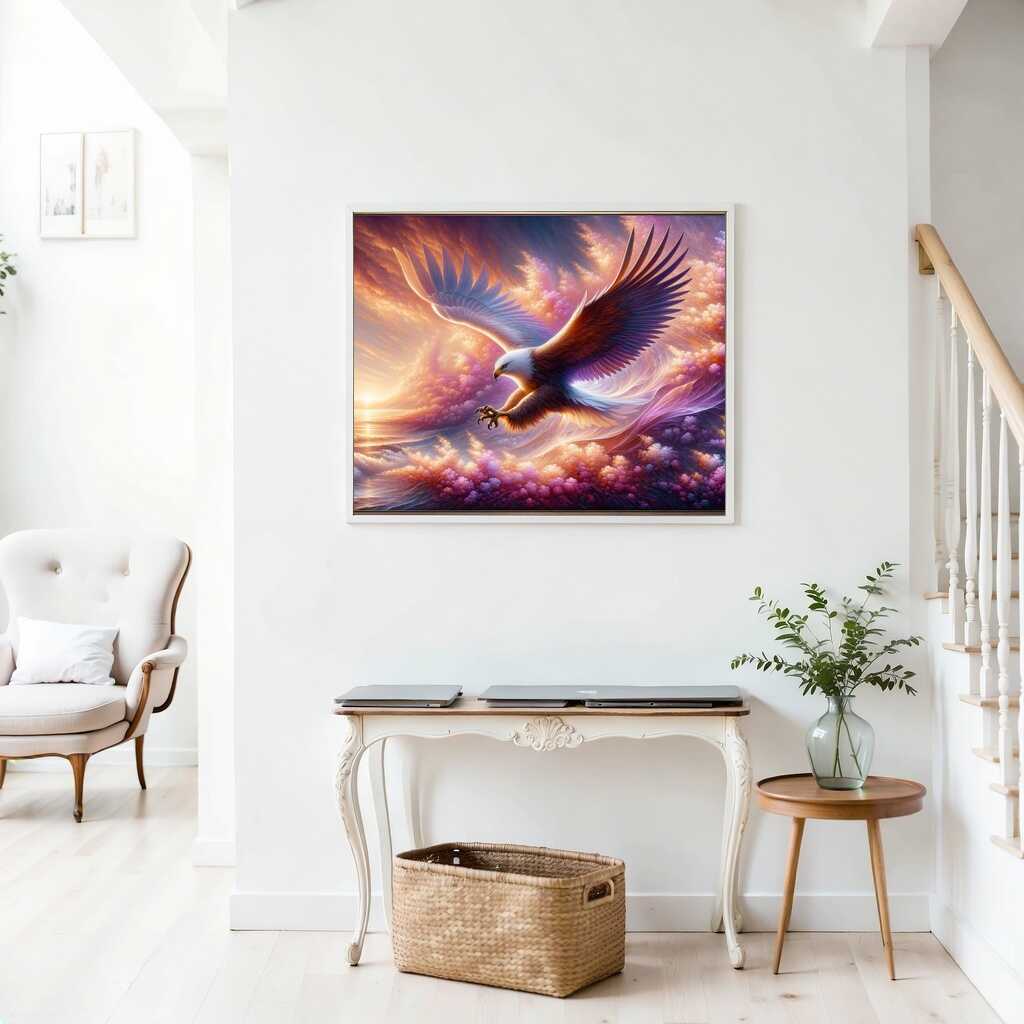 Eagle approaching — Diamond Painting Kit, product view 2