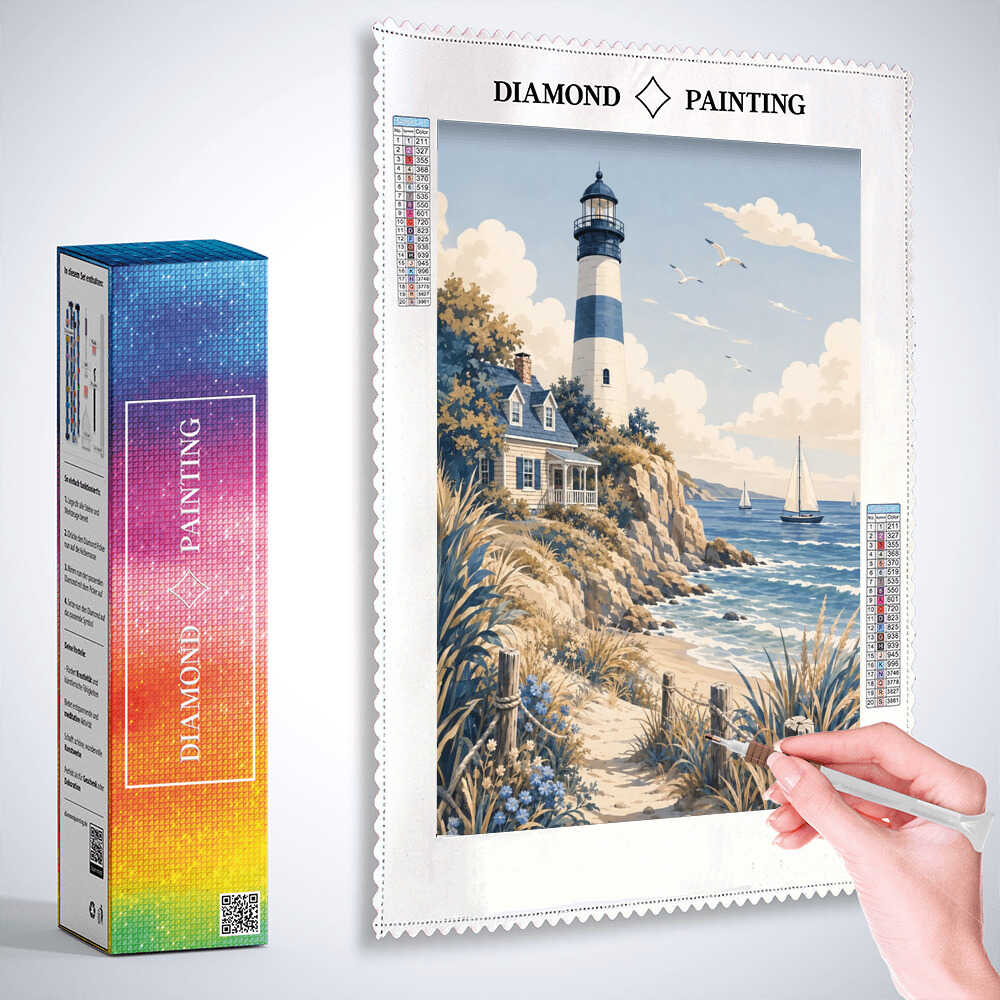 Coastal Lighthouse Magic — Diamond Painting Kit, product view 3