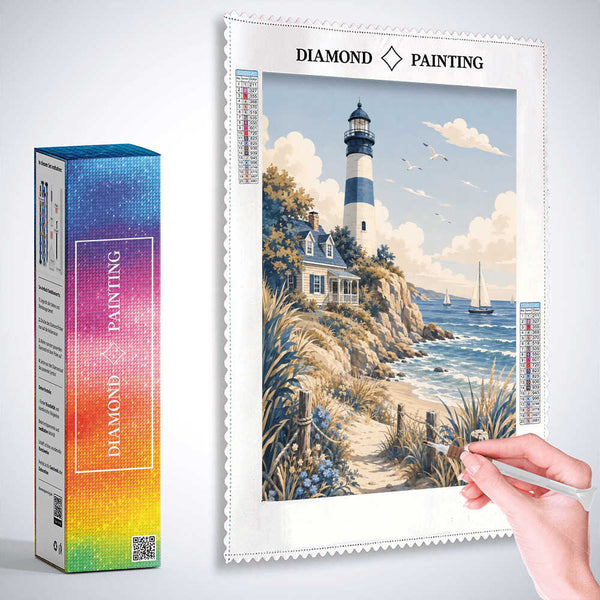 Coastal Lighthouse Magic — Diamond Painting Kit, product view 3