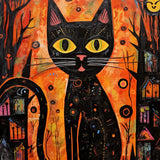 Cat in Orange — Diamond Painting Kit design