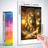 Wolves in a dreamcatcher — Diamond Painting Kit, product view 3