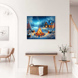 Winter Campfire — Diamond Painting Kit, product view 2