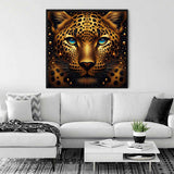 Leopard with blue eyes — Diamond Painting Kit, product view 2