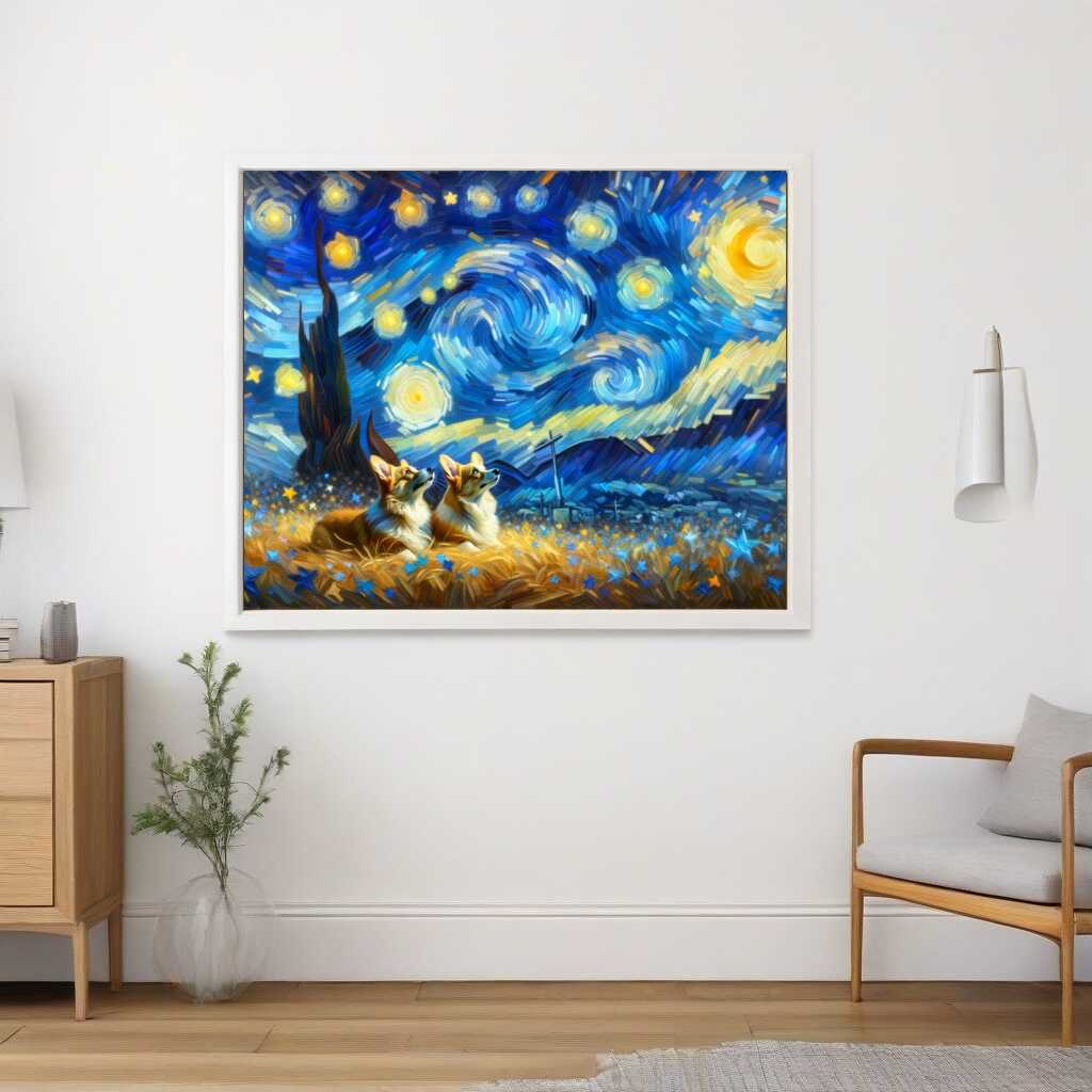 Corgi beneath the Stars — Diamond Painting Kit, product view 2