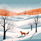 Fox in the snow (DP-2988) — Diamond Painting Kit design