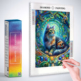 Cat mosaic, spotted cat — Diamond Painting Kit, product view 3