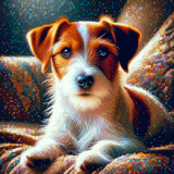Jack Russel in brown and white — Diamond Painting Kit design