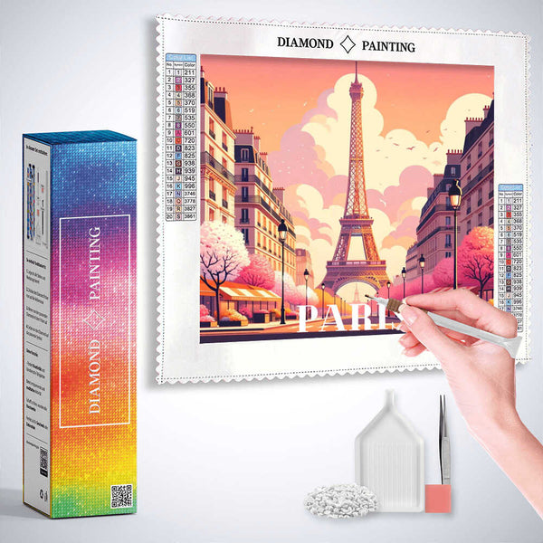 Parisian spring dream — Diamond Painting Kit, product view 3