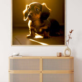 Dachshund in the sunshine — AB Diamond Painting Kit, product view 3