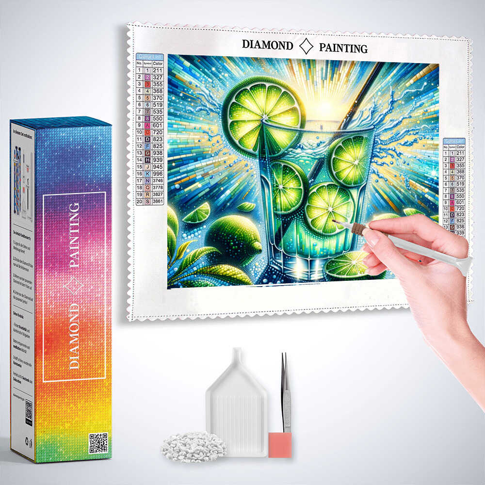 Lime by the Sea — Diamond Painting Kit, product view 3