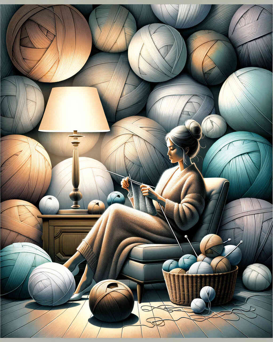 Knit Lady — Diamond Painting Kit design
