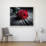 Rose on Wood — Diamond Painting Kit, product view 2