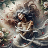 Woman in the Wind — Diamond Painting Kit design