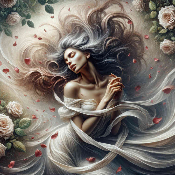 Woman in the Wind — Diamond Painting Kit design