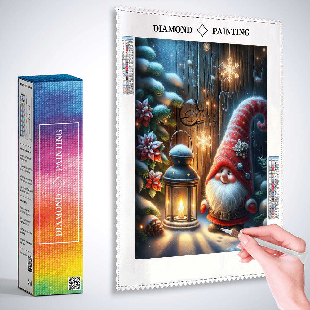 Christmas elf — Diamond Painting Kit, product view 3