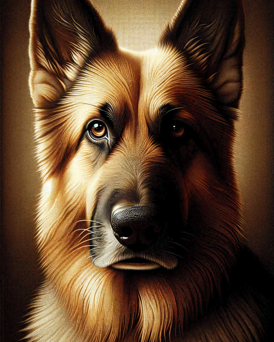 Shepherd dog — Diamond Painting Kit design
