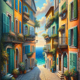 Stairway by the sea — Diamond Painting Kit design