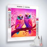 Owl Love — AB Diamond Painting Kit, product view 2