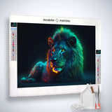 Lion at night — AB Diamond Painting Kit, product view 2
