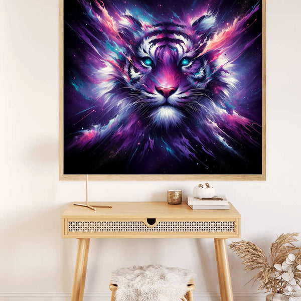 Purple Star Tiger — Diamond Painting Kit, product view 2