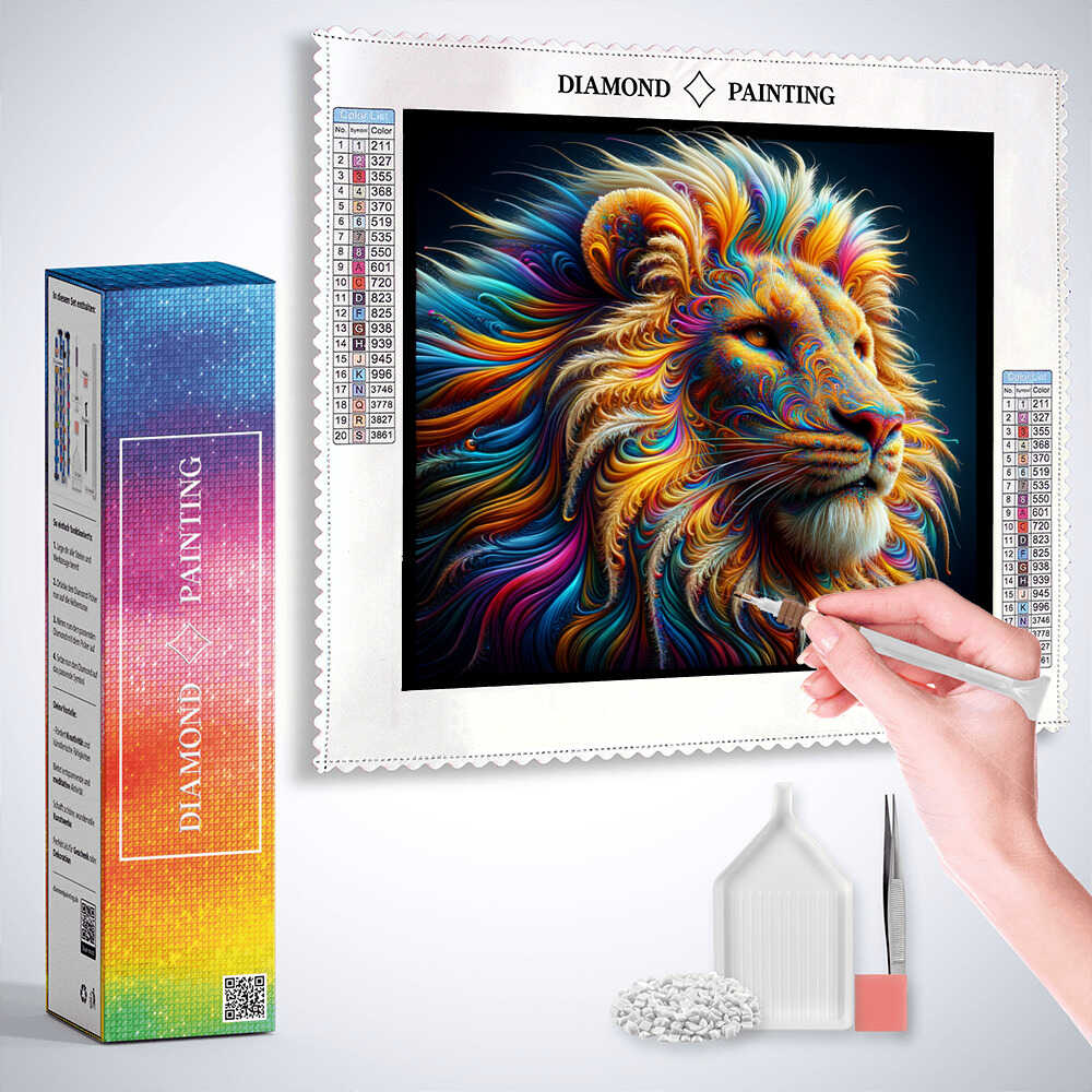 Majestic riot of color — Diamond Painting Kit, product view 3