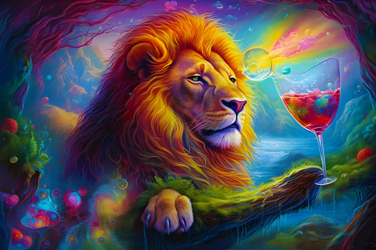 Lion Game — AB Diamond Painting Kit design