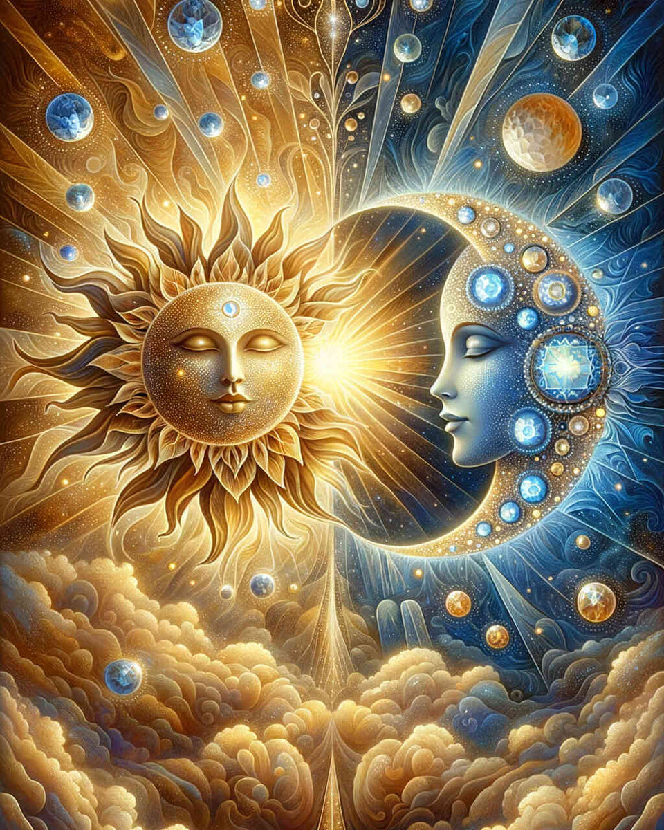 Sun Star Moon — Diamond Painting Kit design