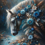 Horse with flowers — Diamond Painting Kit design