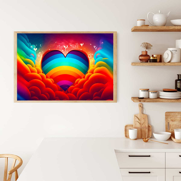 Heart Colorful — AB Diamond Painting Kit, product view 3