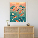 Koi Dreams at Sunset — Diamond Painting Kit, product view 2